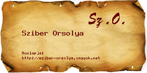 Sziber Orsolya névjegykártya